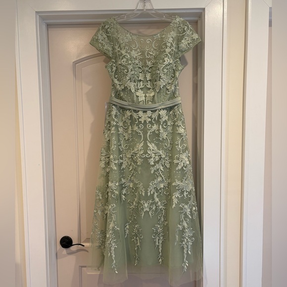 Azazie Sanna in Dusty Green Wedding Guest Mother of the Bride Dress - Picture 3 of 8